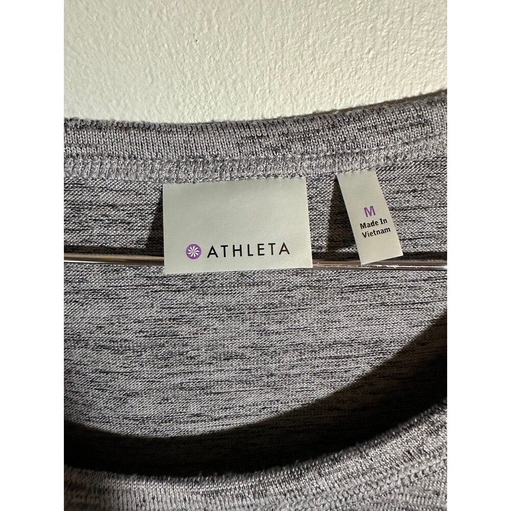 Athleta Charcoal Heather Gray Long Sleeve Pullover - Picture 3 of 4